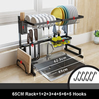 65/85cm  U Shape Sink  Rack Two layers Kitchen Shelf