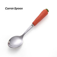 Rabbit&Carrot  Stainless Steel Fork Spoon Knife